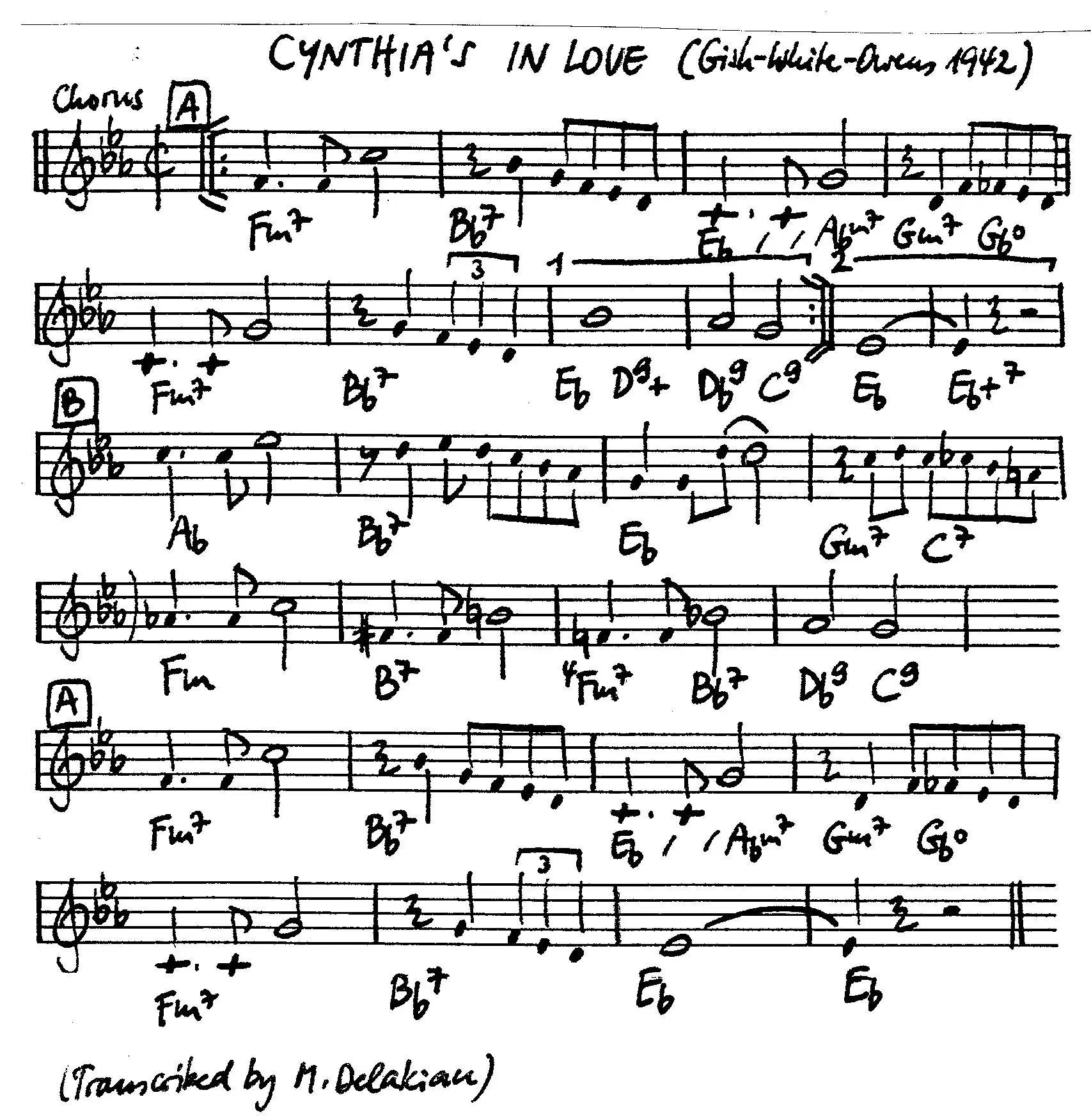 cynthia's in love partition gratuite - Offerte par The Jungle Jazz Band